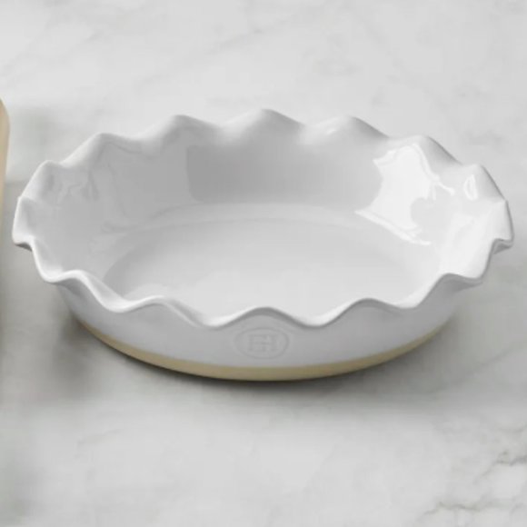 Emile Henry French Ceramic Artisan Ruffled Pie Dish (NEW) - Picture 1 of 6